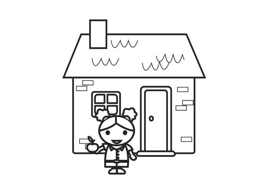 recht op kleding, voeding en een woning Kleurplaat recht op kleding, voeding en een woning