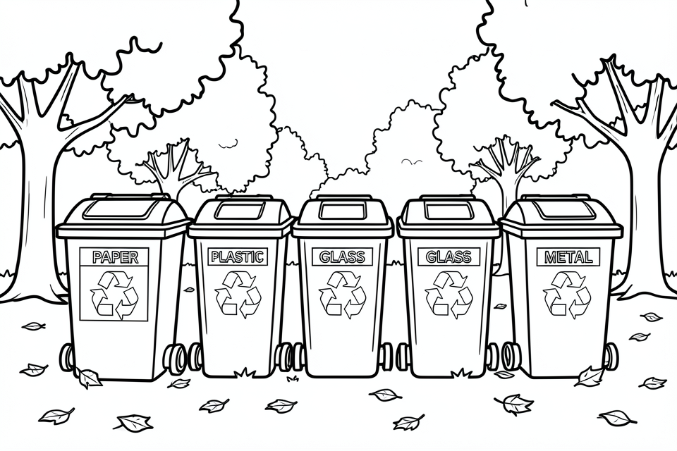 recycleren Kleurplaat recycleren