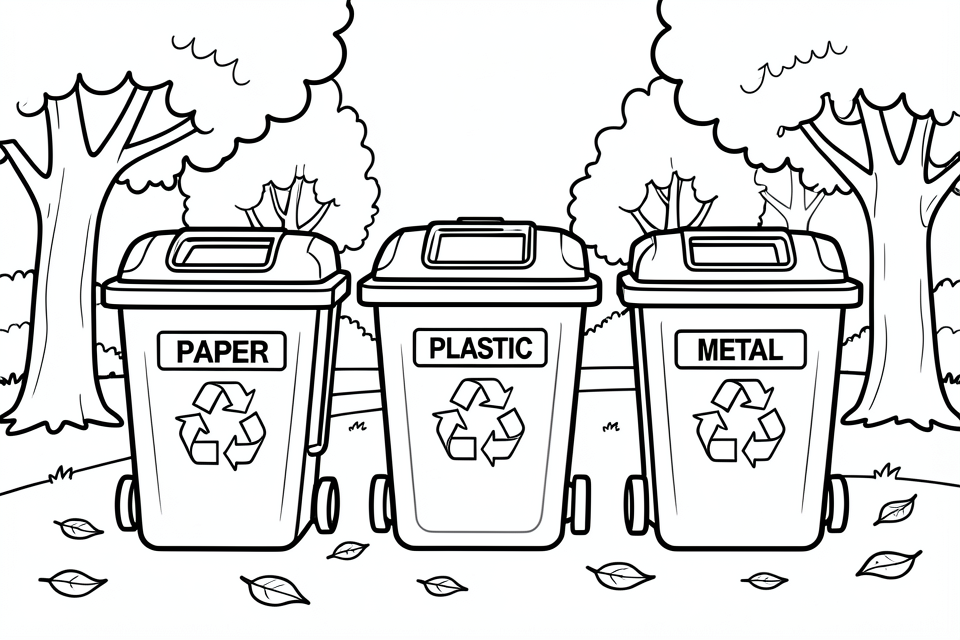 recycleren Kleurplaat recycleren