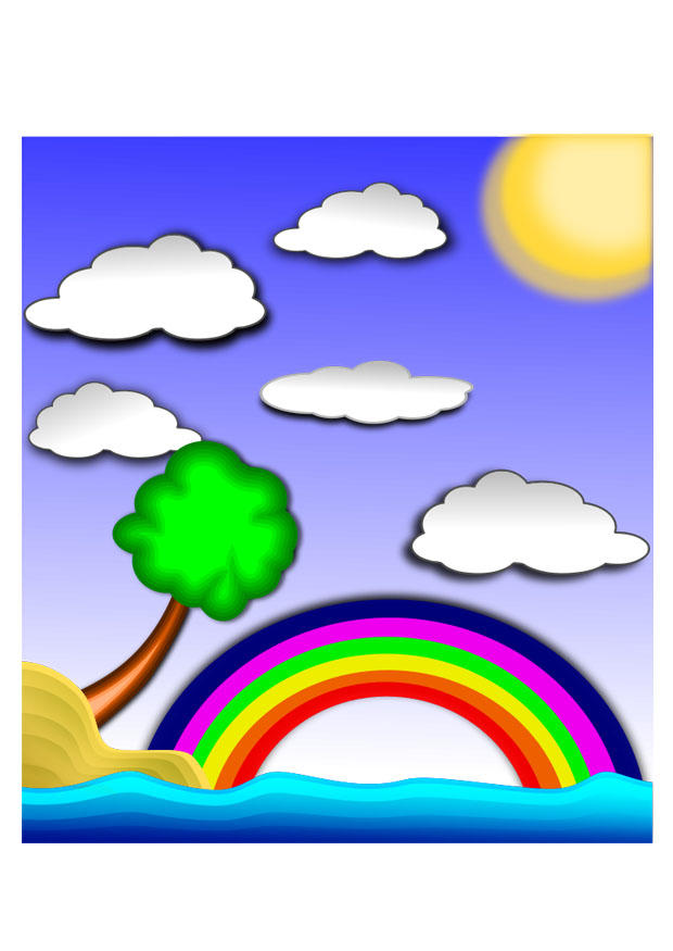 regenboog landschap Afbeelding regenboog landschap