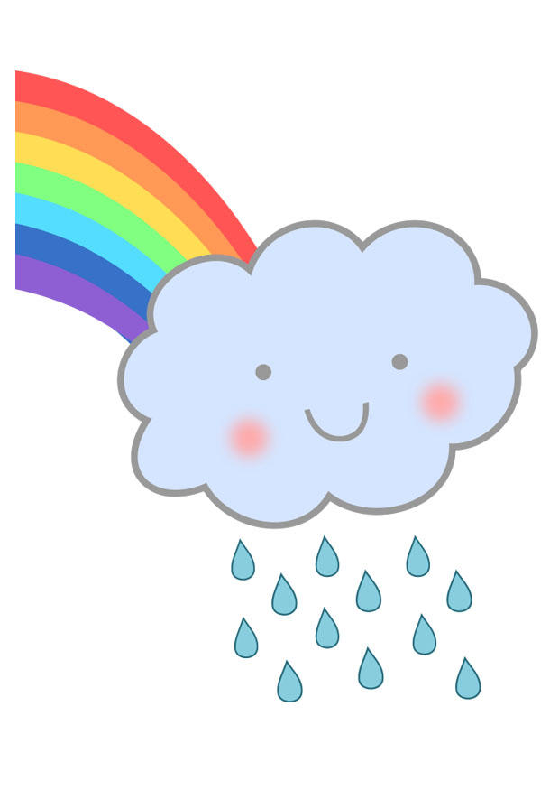regenboog met regen Afbeelding regenboog met regen