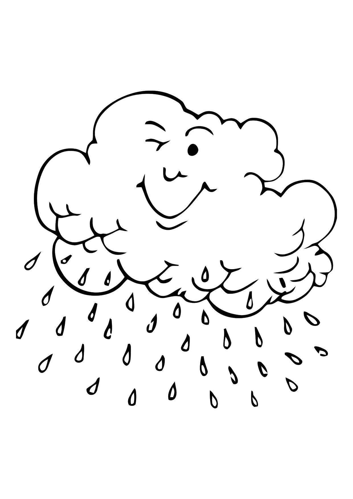 regenwolk Kleurplaat regenwolk