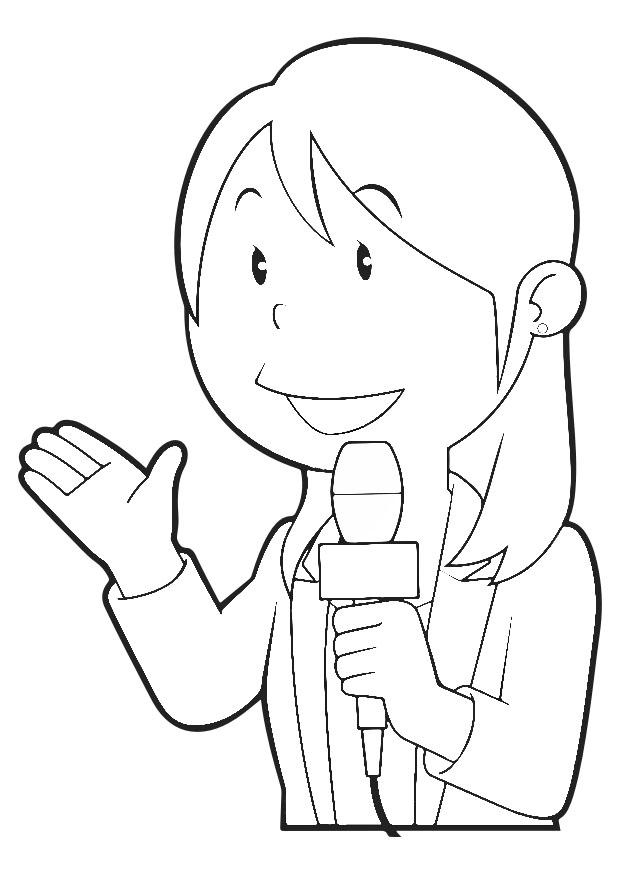 reporter Kleurplaat reporter