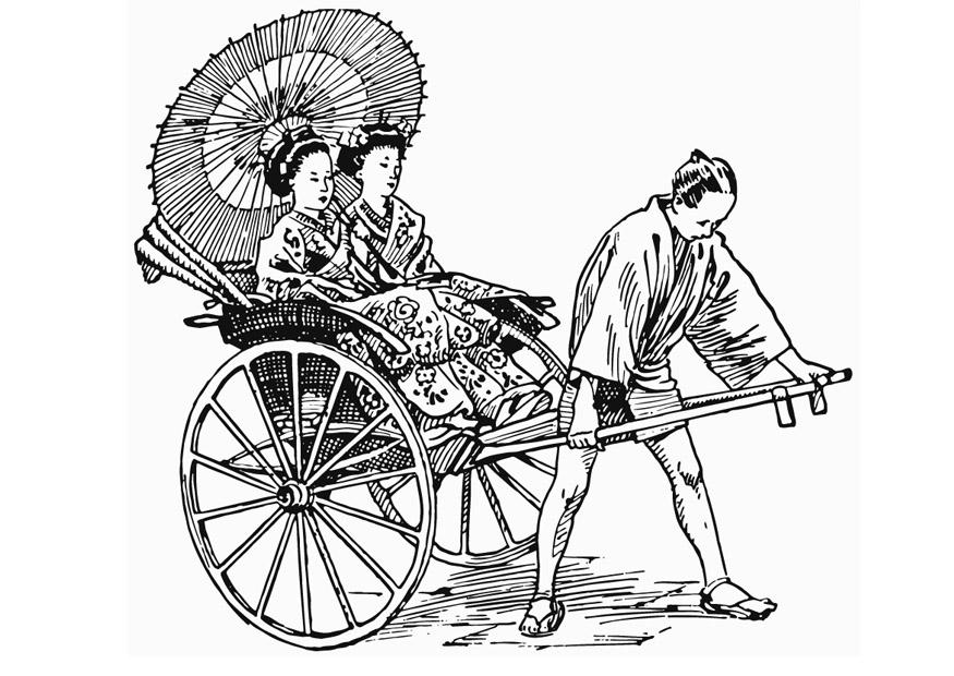 riksha Kleurplaat riksha