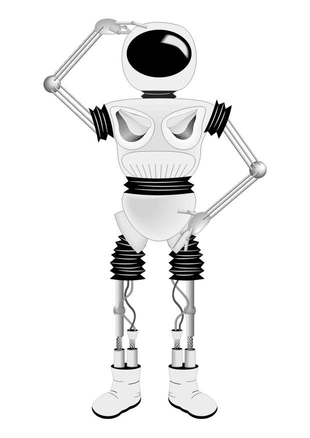 robot Kleurplaat robot