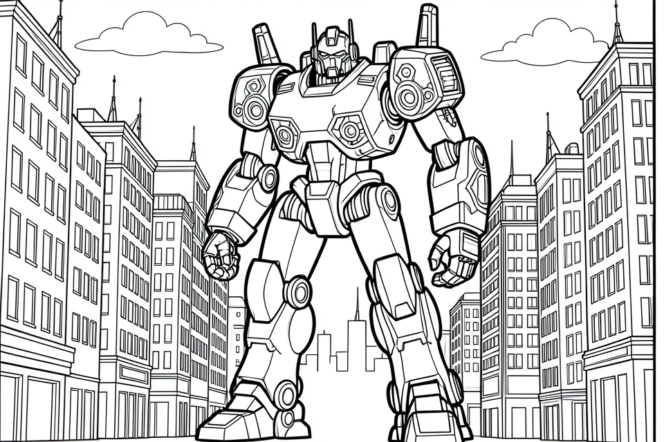 robot Kleurplaat robot