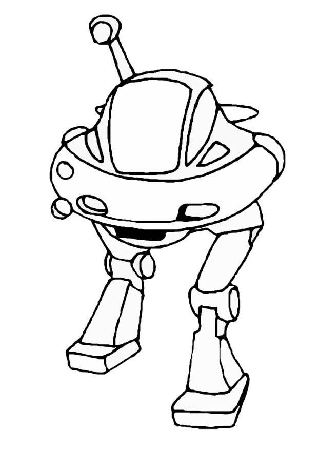 robot Kleurplaat robot