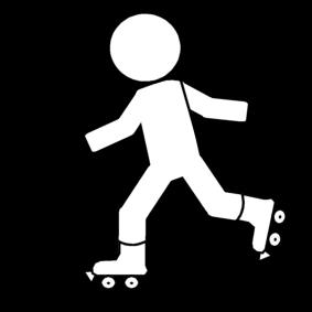 rolschaatsen Kleurplaat rolschaatsen
