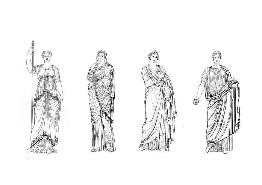 romeinse vrouwen Kleurplaat romeinse vrouwen