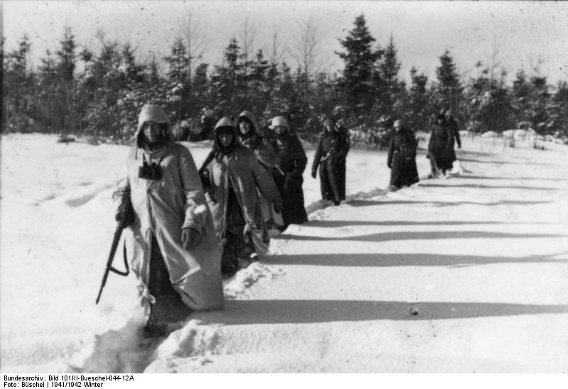 Foto rusland - soldaten in sneeuw