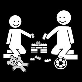 samen spelen Kleurplaat samen spelen