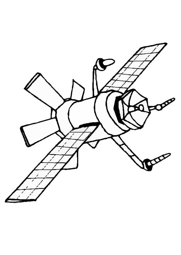 satelliet Kleurplaat satelliet