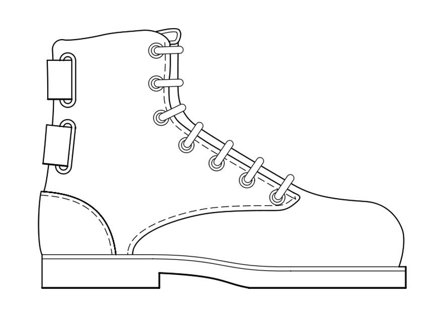 schoen Kleurplaat schoen