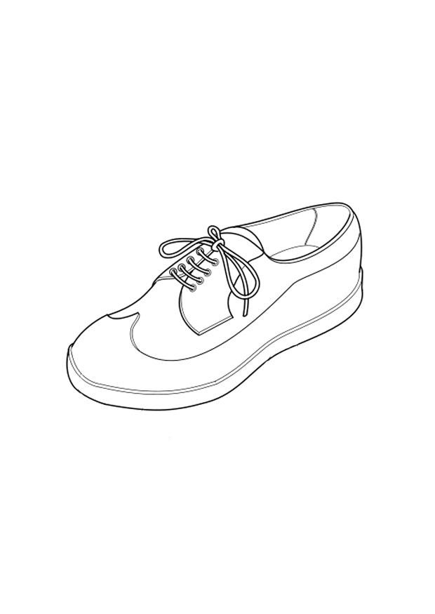 schoen Kleurplaat schoen