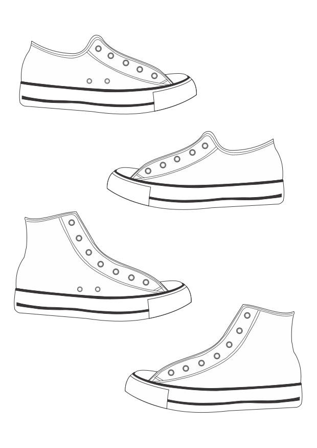 schoenen Kleurplaat schoenen