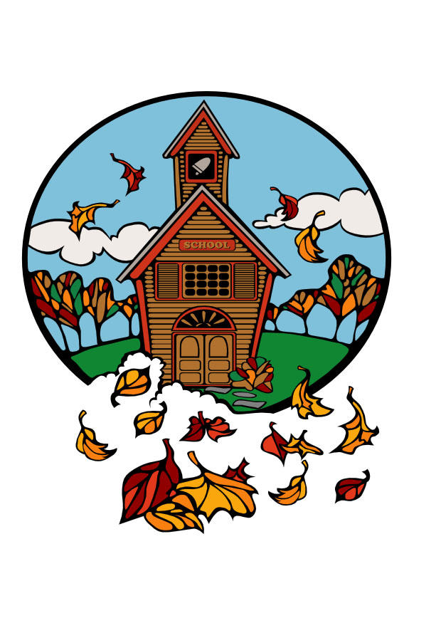 school in de herfst Afbeelding school in de herfst