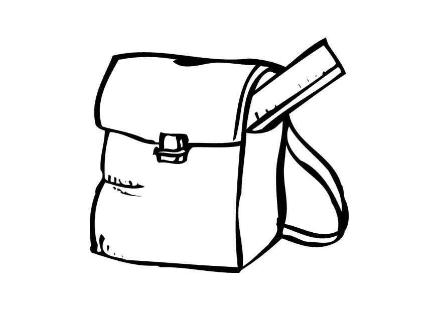 schooltas Kleurplaat schooltas