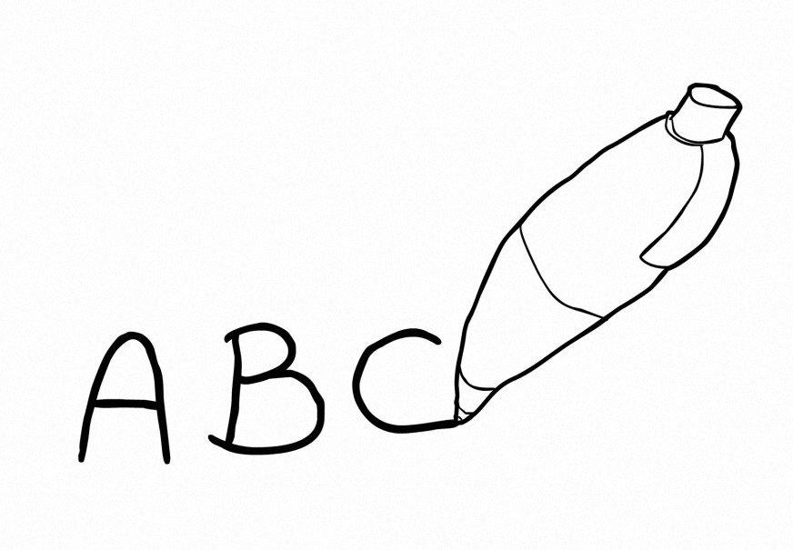 schrijven Kleurplaat schrijven