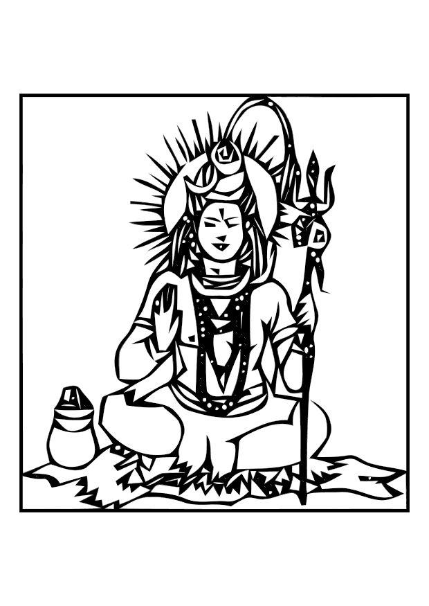 shiva Kleurplaat shiva