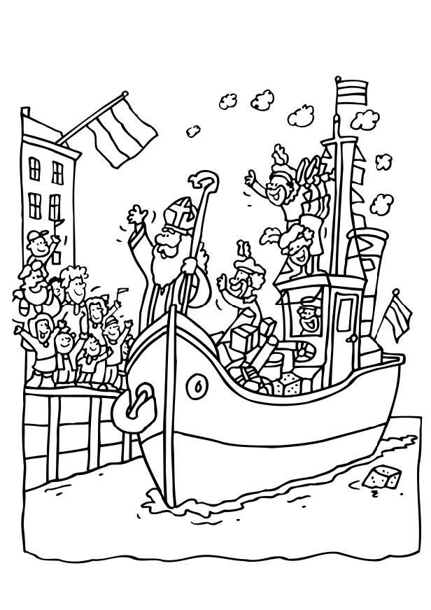 sint en piet Kleurplaat sint en piet