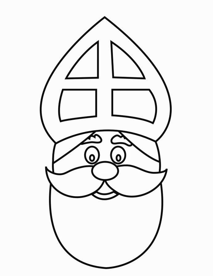 sinterklaas gezicht (2) Kleurplaat sinterklaas gezicht (2)