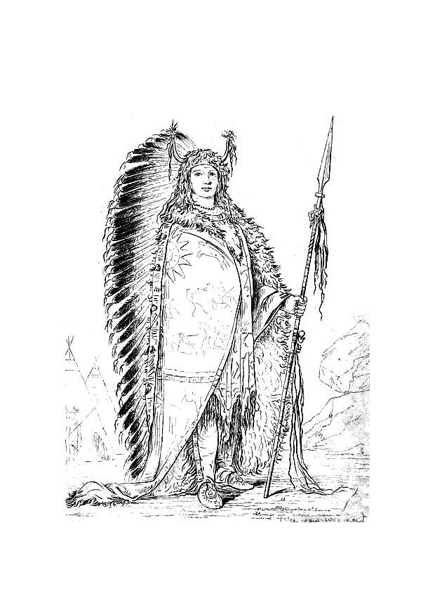 sioux indiaan Kleurplaat sioux indiaan