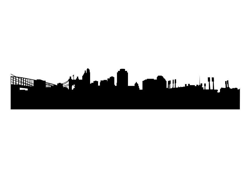 skyline - cincinnati Kleurplaat skyline - cincinnati