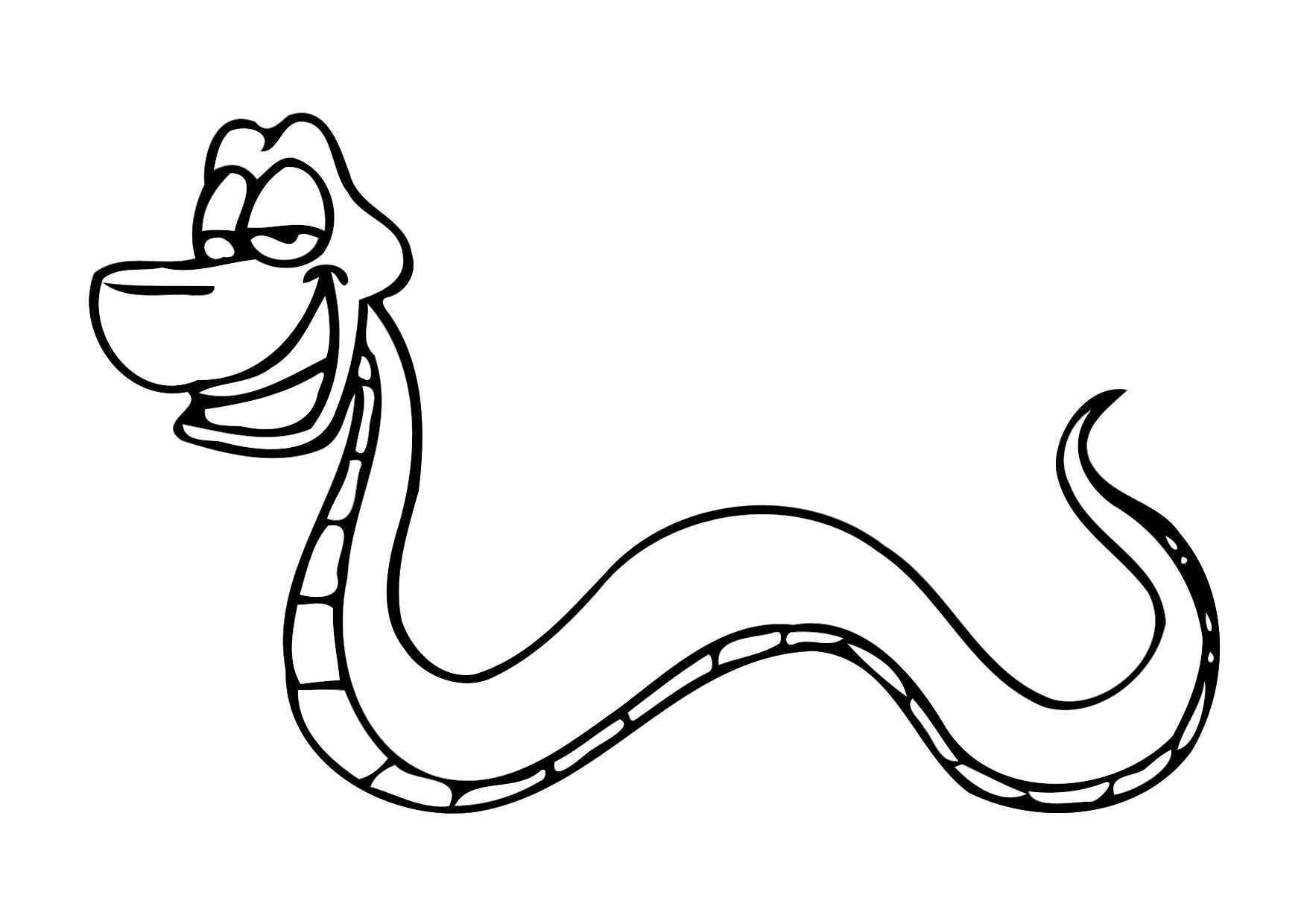 slang Kleurplaat slang