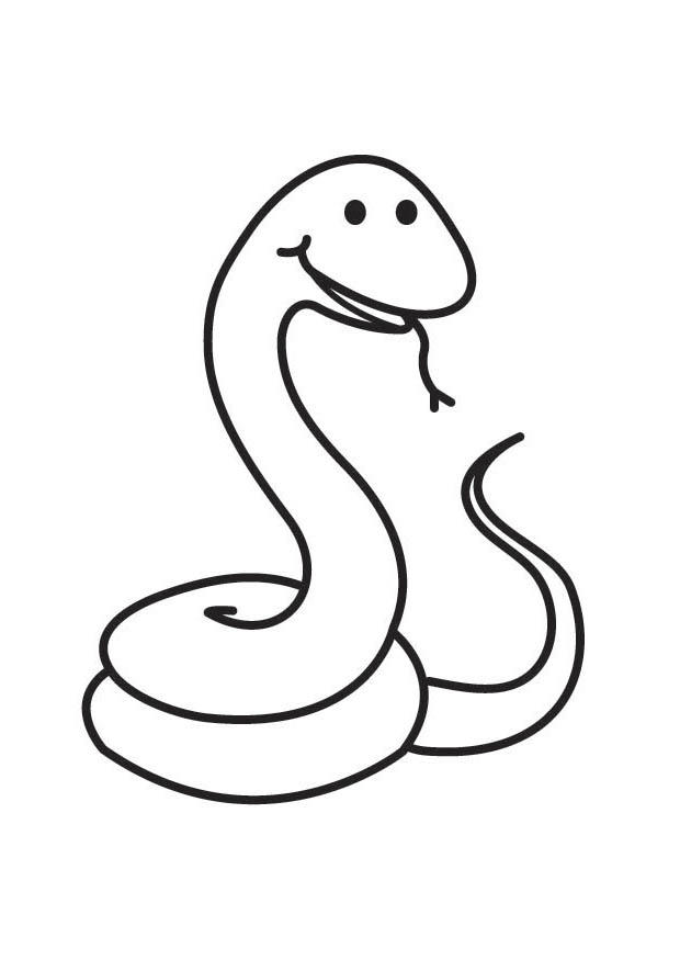 slang Kleurplaat slang