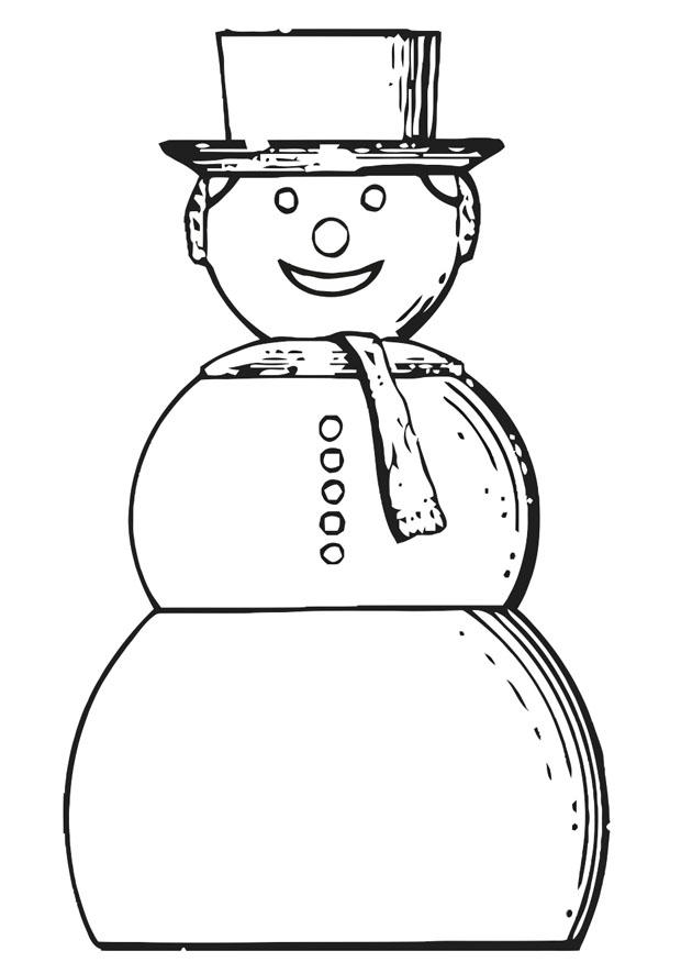 sneeuwpop Kleurplaat sneeuwpop