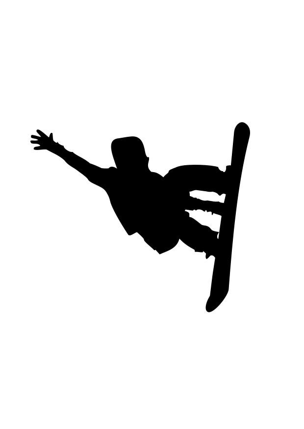 snowboarden Kleurplaat snowboarden