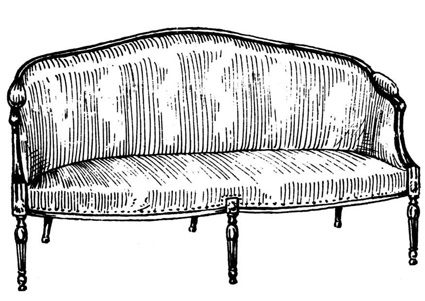 sofa Kleurplaat sofa