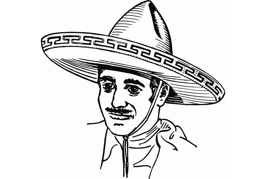 sombrero Kleurplaat sombrero