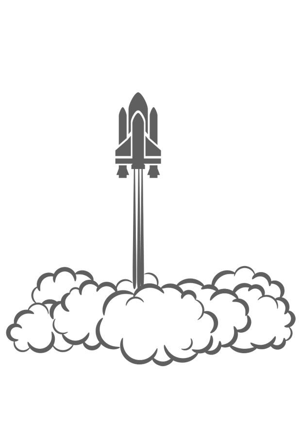 space shuttle Kleurplaat space shuttle