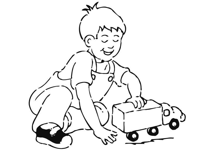 spelen met auto Kleurplaat spelen met auto