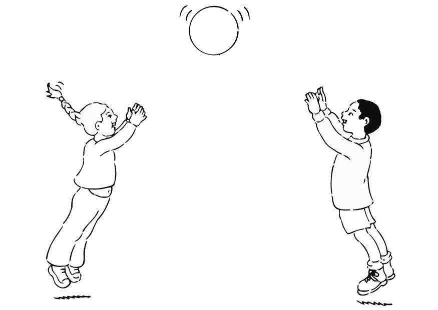spelen met bal Kleurplaat spelen met bal