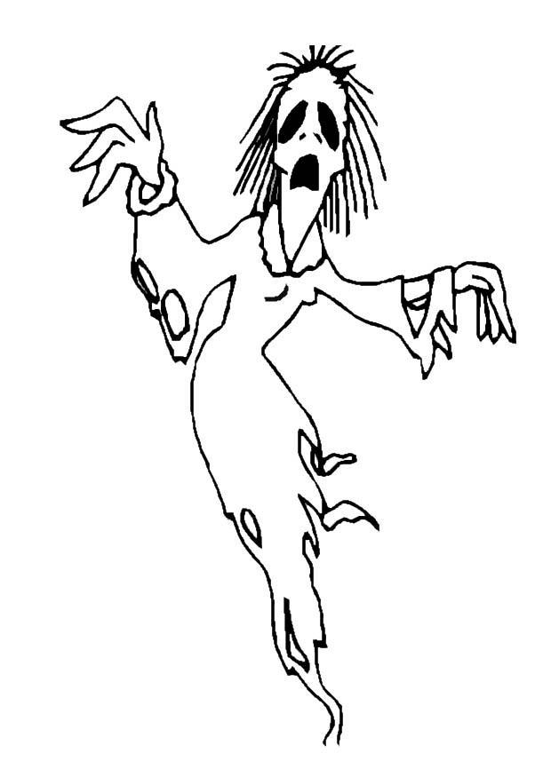 spook Kleurplaat spook