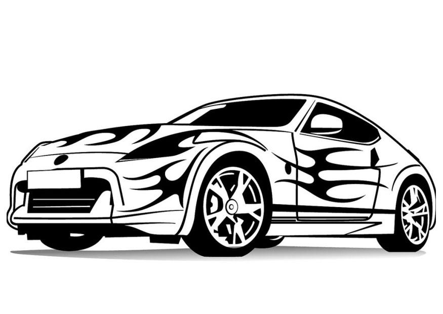 sportauto Kleurplaat sportauto