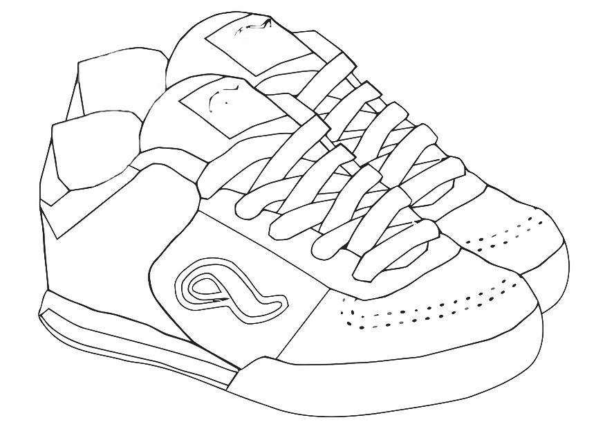 sportschoenen Kleurplaat sportschoenen