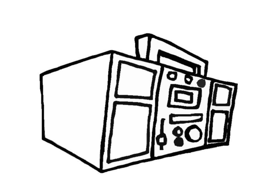 stereo Kleurplaat stereo