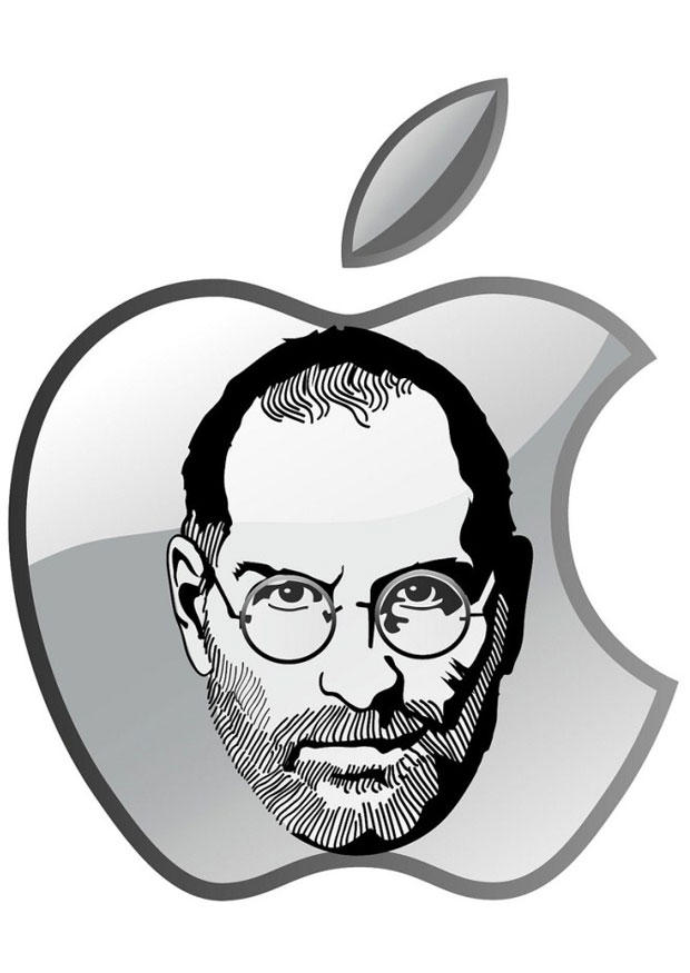 steve jobs - apple Kleurplaat steve jobs - apple