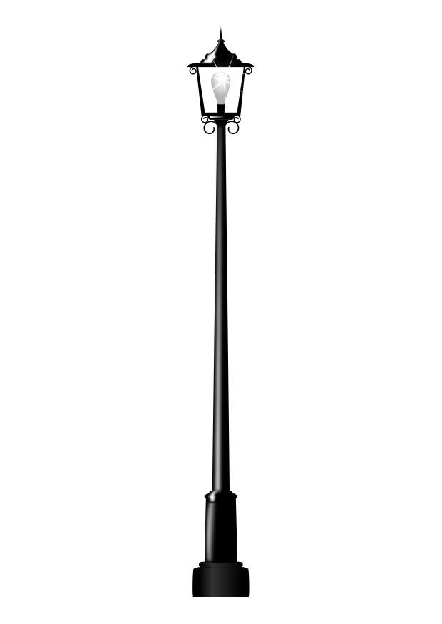 straatlantaarn Kleurplaat straatlantaarn