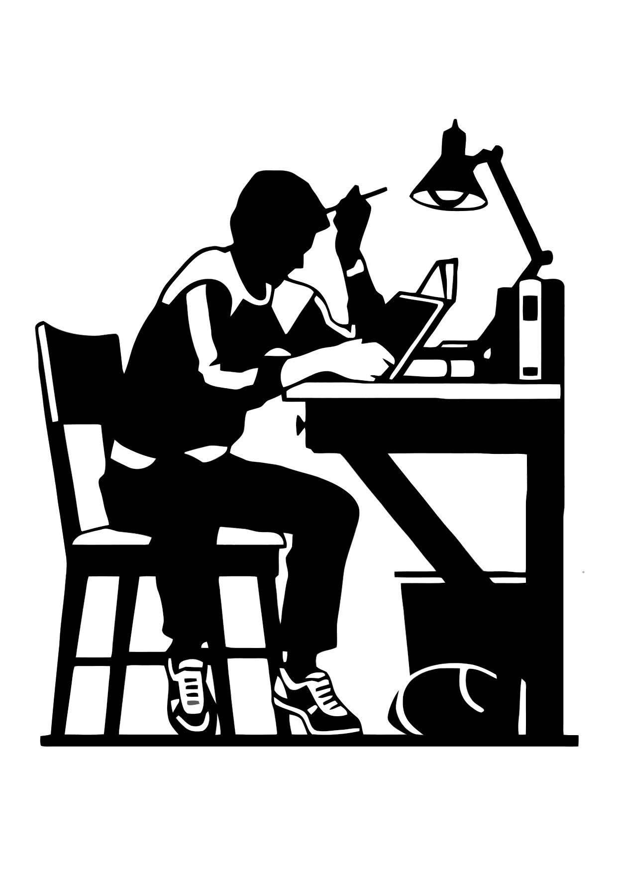 studeren Kleurplaat studeren