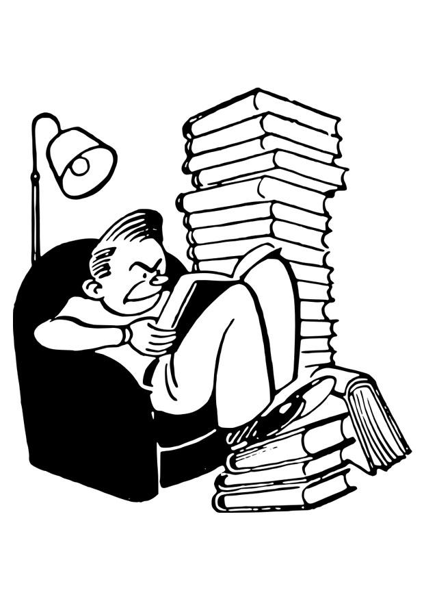 studeren Kleurplaat studeren