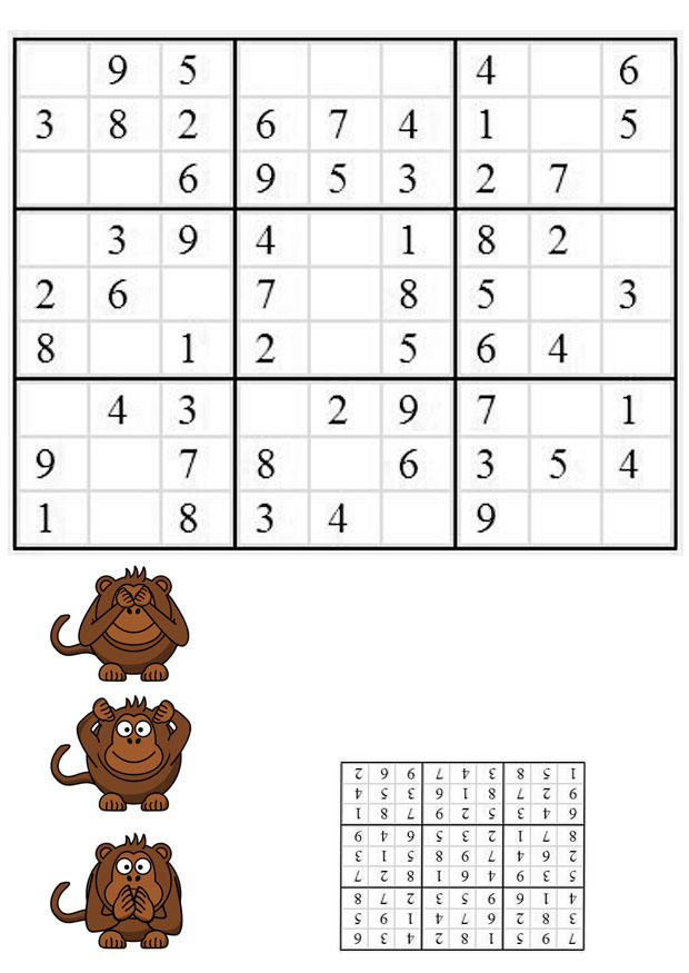 sudoku - aapjes Afbeelding sudoku - aapjes
