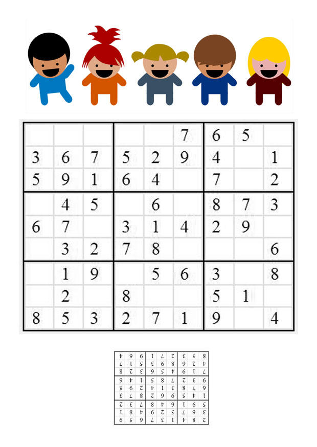 sudoku - kinderen Afbeelding sudoku - kinderen