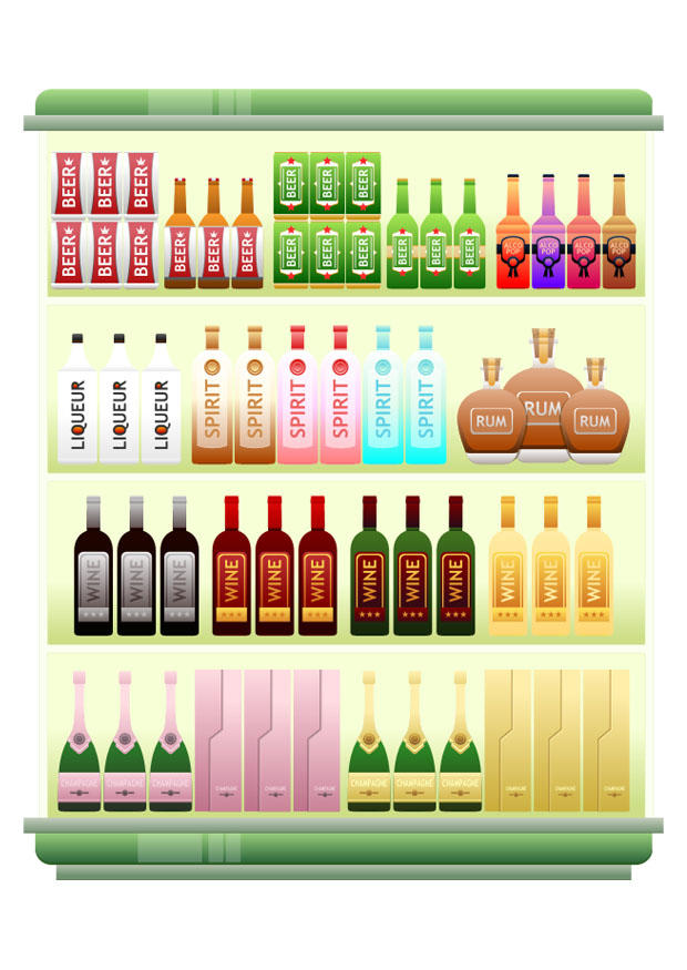 supermarkt - drankafdeling Afbeelding supermarkt - drankafdeling