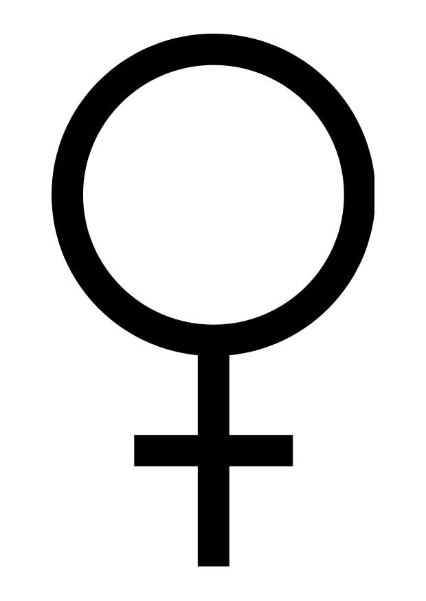symbool vrouw Kleurplaat symbool vrouw