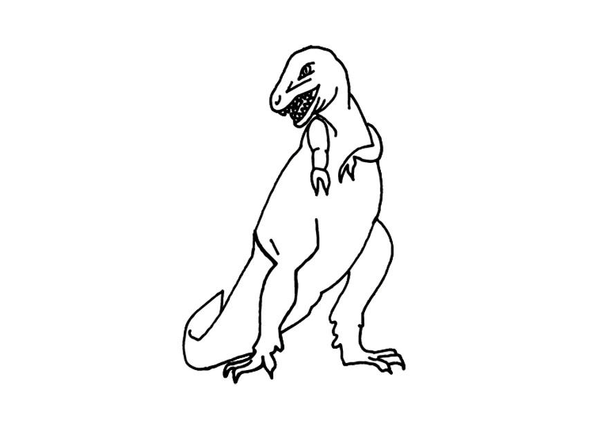 t-rex Kleurplaat t-rex