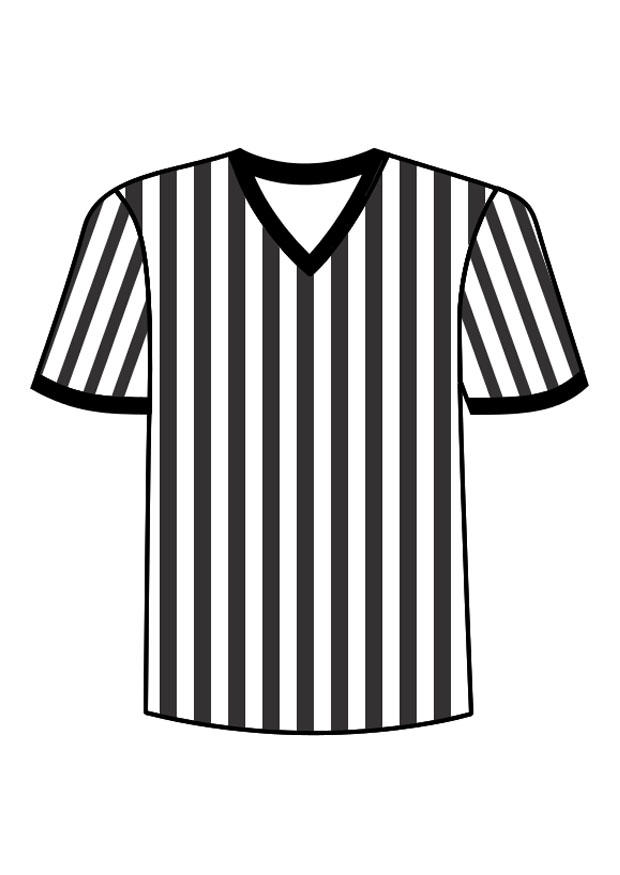 Kleurplaat t-shirt scheidsrechter